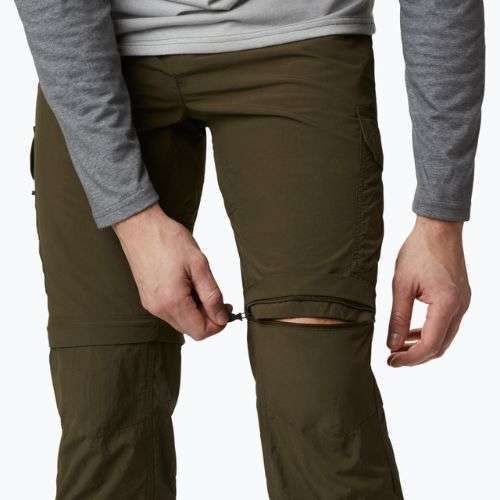 Pantaloni da trekking Columbia Silver Ridge II Convertible verde oliva per uomo