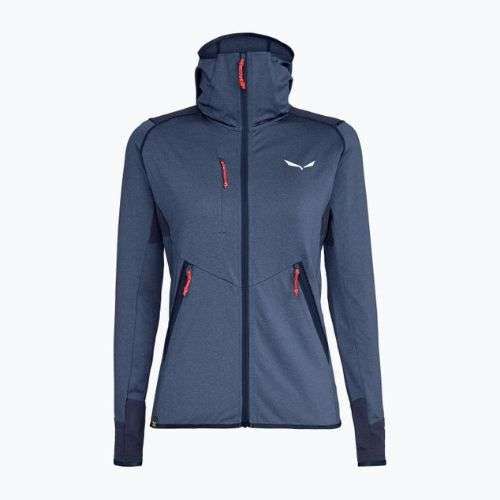 Giacca da trekking da donna Salewa Agner Hybrid PL/DST FZ Hoody navy blazer melange