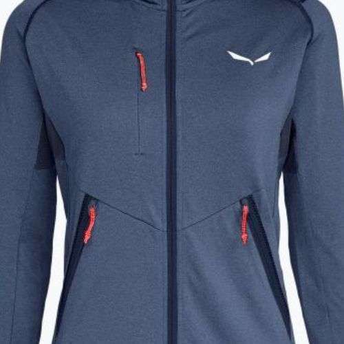 Giacca da trekking da donna Salewa Agner Hybrid PL/DST FZ Hoody navy blazer melange