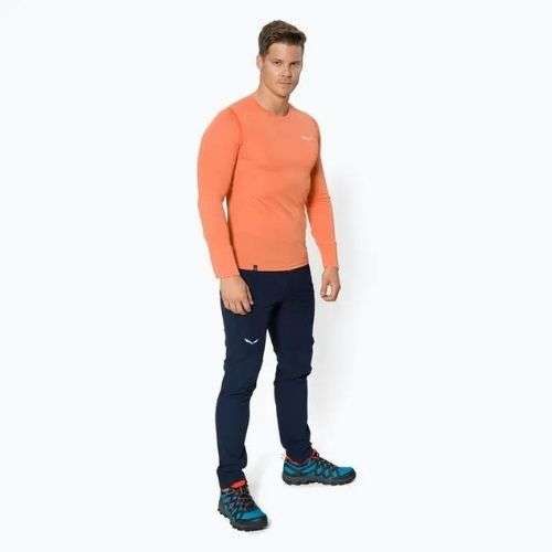 Salewa Pedroc 2 Dry uomo rosso arancio melange trekking longsleeve