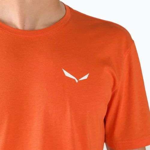 Camicia da trekking Salewa Alpine Hemp Logo rosso/arancione da uomo