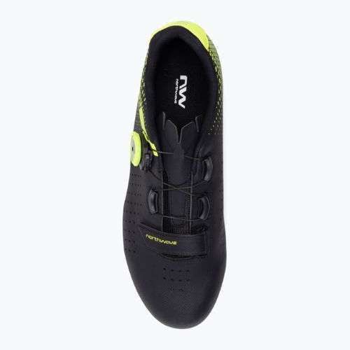 Northwave Core Plus 2 scarpe da strada uomo nero/giallo fluo