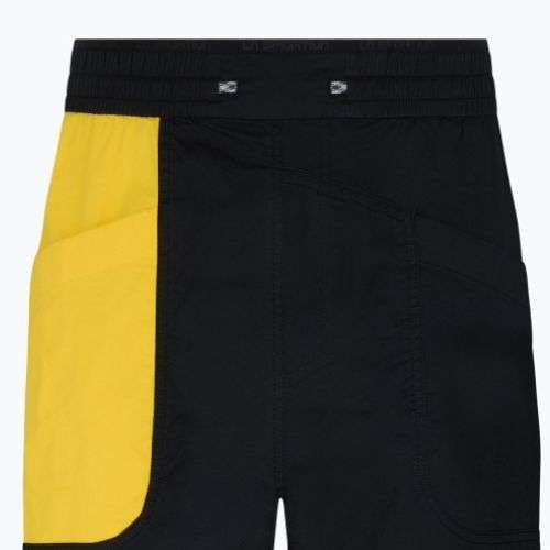 Pantaloncini da arrampicata La Sportiva da uomo Bleauser nero/giallo