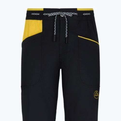 Pantaloni da arrampicata La Sportiva da uomo Talus nero/giallo