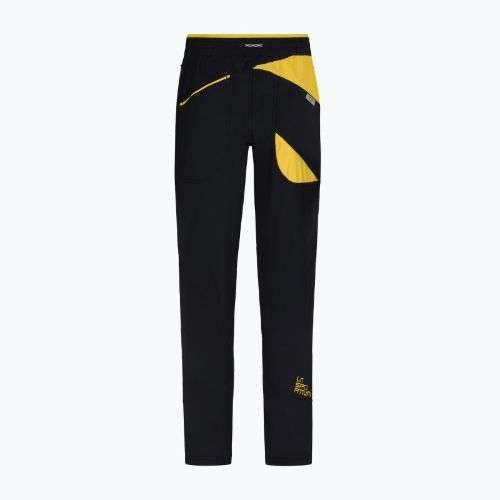 Pantaloni da arrampicata La Sportiva da uomo Talus nero/giallo