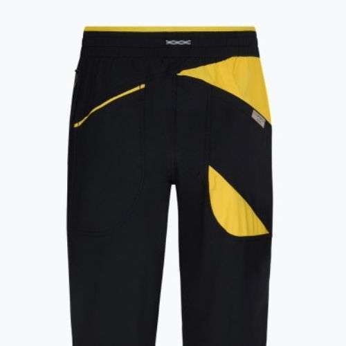 Pantaloni da arrampicata La Sportiva da uomo Talus nero/giallo