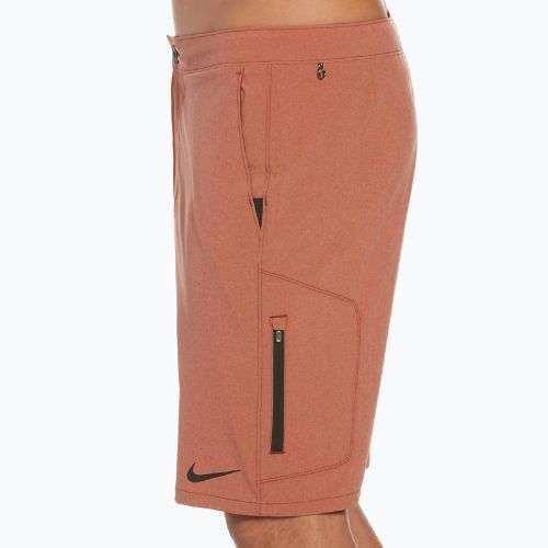 Pantaloncini da bagno Nike Flow 9" Hybrid rugged arancione da uomo