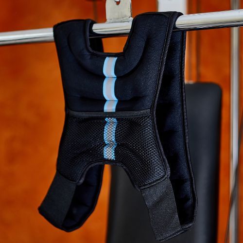 TREXO WV-05 Gilet per allenamento con i pesi da 5 kg nero