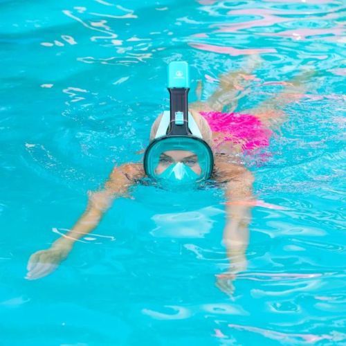 Maschera integrale per lo snorkeling AQUASTIC SMA-01SN blu