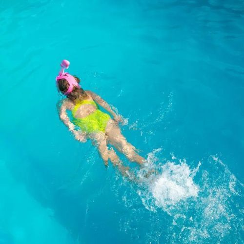Maschera integrale per bambini per lo snorkeling AQUASTIC SMK-01R rosa