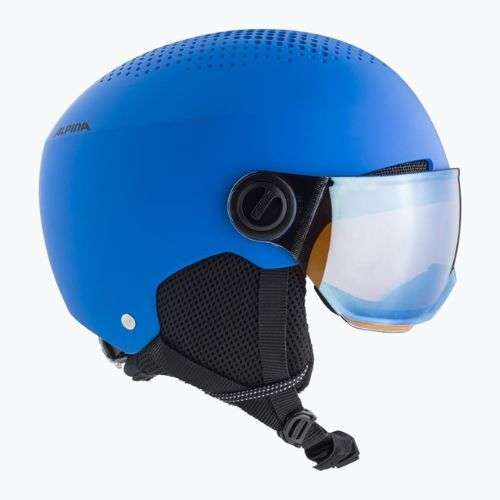 Casco da sci Alpina per bambini Zupo Visor Q-Lite blu opaco