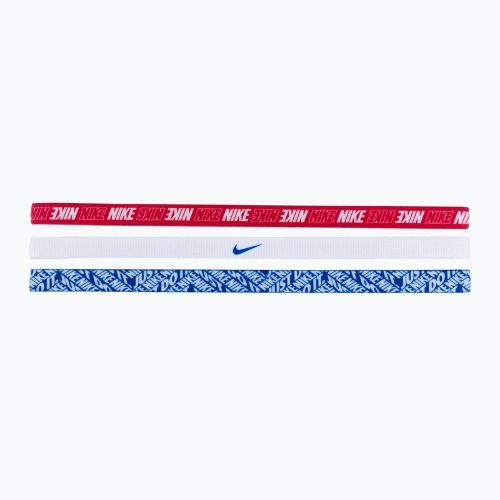 Fasce Nike stampate 3 pezzi game royal/bianco/university red