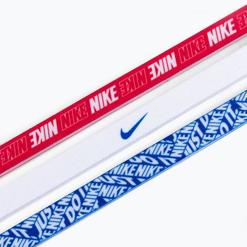 Fasce Nike stampate 3 pezzi game royal/bianco/university red
