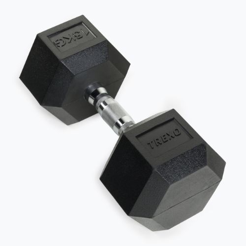 Manubri gommati TREXO Hex 15 kg