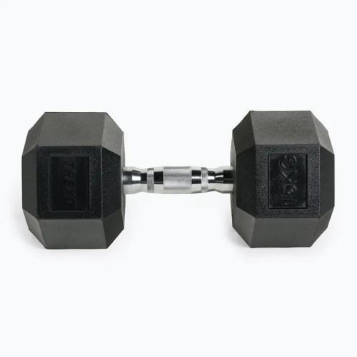 Manubri gommati TREXO Hex 15 kg