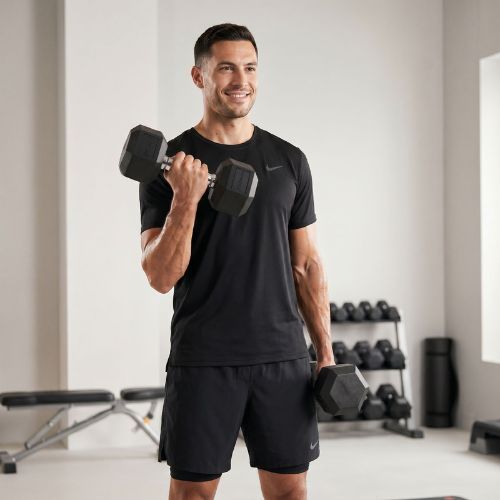 Manubri gommati XTREXO Hex 20 kg
