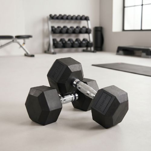Manubri gommati XTREXO Hex 20 kg