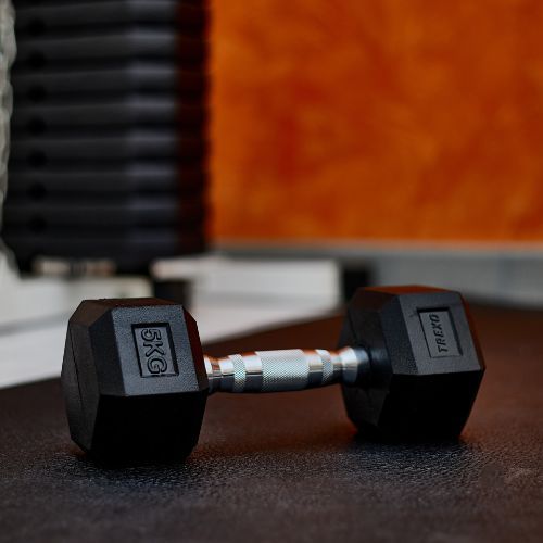 Manubri gommati TREXO Hex 5 kg