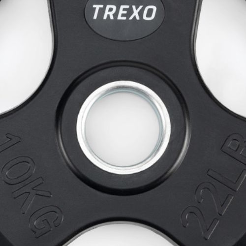 XTREXO RW10 10 kg peso in ghisa gommata nera