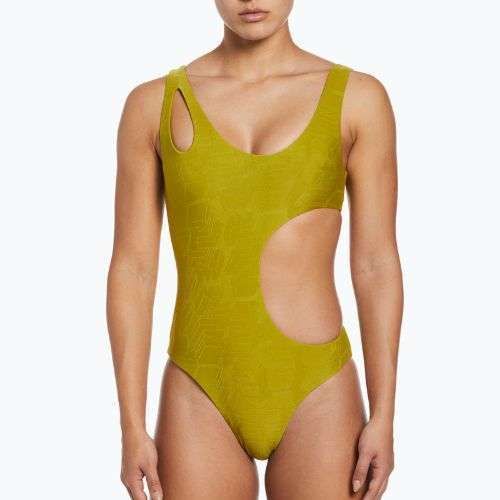 Costume intero Nike Block Texture moss da donna