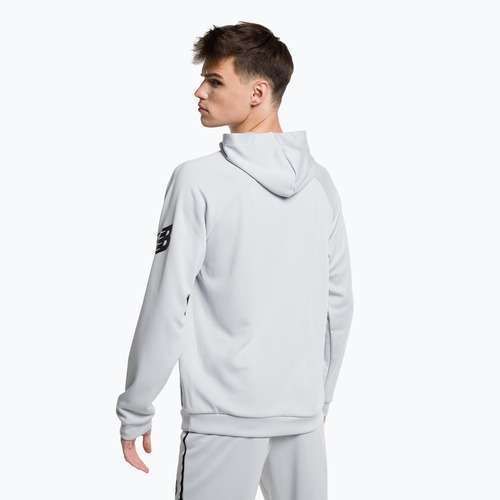 Felpa con cappuccio da allenamento New Balance Tenacity Football da uomo, alluminio chiaro