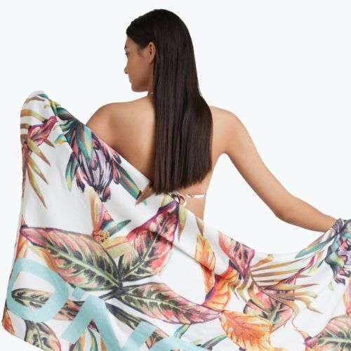 O'Neill Seacoast asciugamano bianco fiore tropicale
