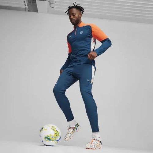 Felpa PUMA Neymar Jr Creativity Football Uomo 1/4 Zip Top oceano tropicale/calore caldo