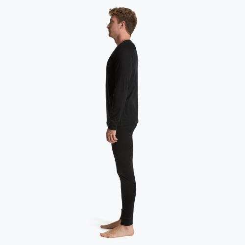 Set di biancheria intima termica da uomo SET0540 nero WOOLCANO Merino