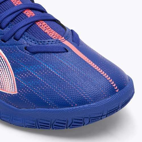 Scarpe da calcio PUMA Ultra 5 Match It + Mid Jr da bambino lapislazzuli/puma bianco/tramonto