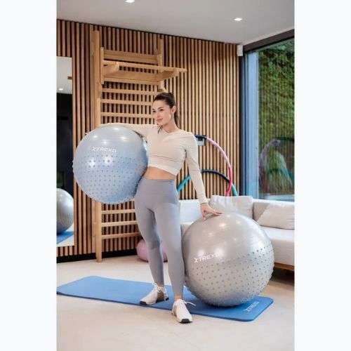 XTREXO TXO-B4Z022-GY Palla da ginnastica massaggiante grigia da 75 cm