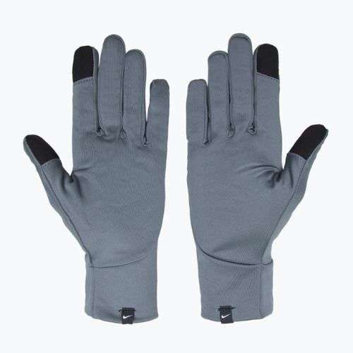 Guanti da corsa Nike Pacer Lightweight RG da uomo grigio fumo/grigio fumo/argento