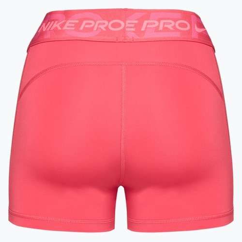 Pantaloncini da allenamento Nike Pro Mid Rise 3" donna aster rosa/pinksicle/hot punch/bianco