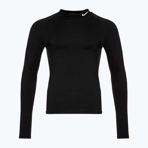 Maglia a maniche lunghe da allenamento Nike Pro Dri-Fit Warm bianco/nero da uomo