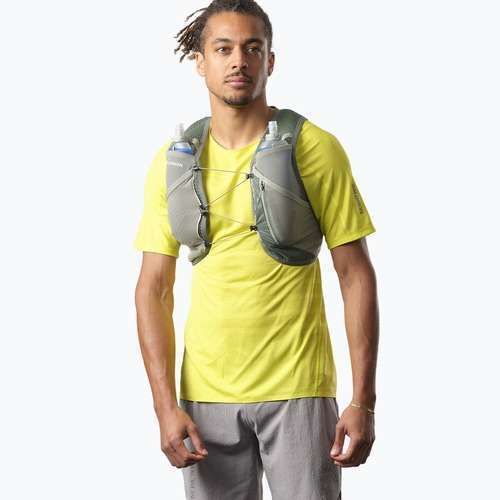 Salomon Active Skin 4 Set gilet da corsa corona d'alloro/tappeto/lavaggio aloe