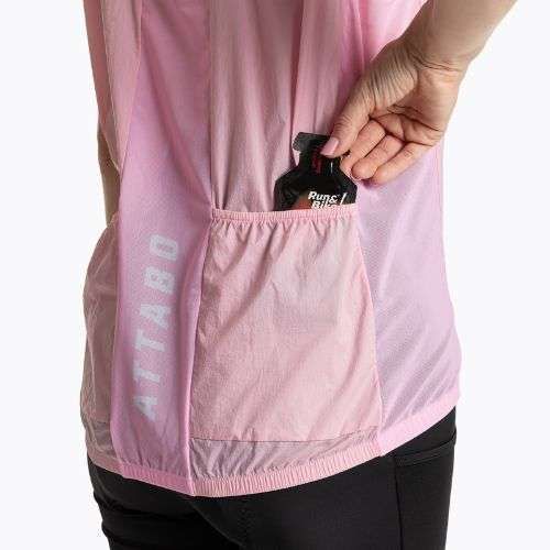 Gilet da ciclismo donna ATTABO Cahayo Gilet antivento rosa