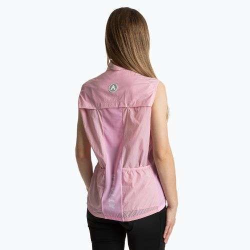 Gilet da ciclismo donna ATTABO Cahayo Gilet antivento rosa