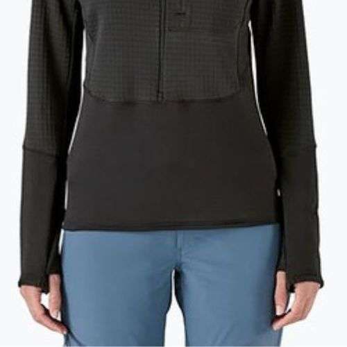 Giacca softshell da donna Patagonia R1 Hybrid Pullover Hoody nero