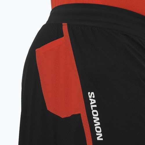 Pantaloncini da corsa Salomon S/Lab Speed Spl 3" uomo nero profondo / rosso fuoco