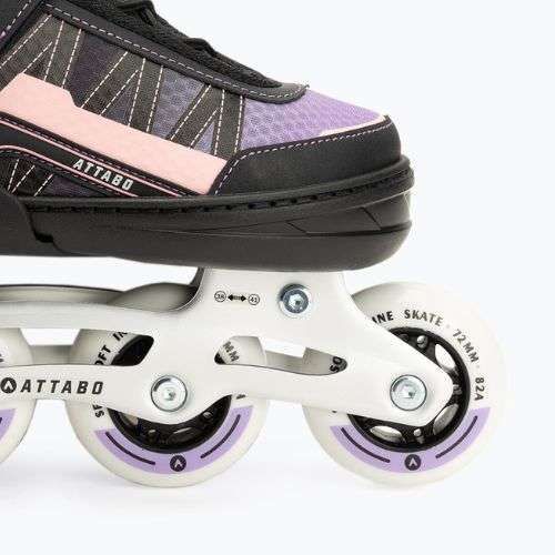 Pattini in linea per bambini ATTABO Bladeroll regolabili nero/viola