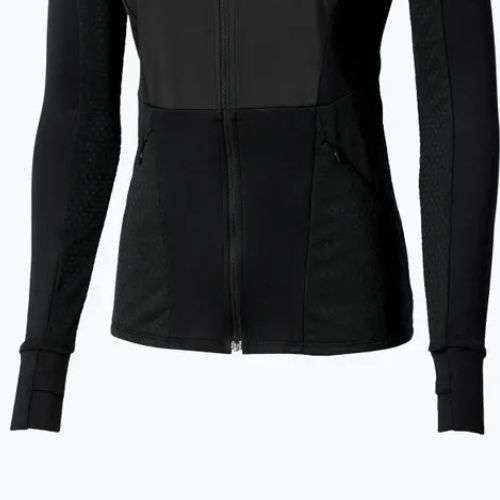 Giacca da running donna Mizuno Active Warm Hybrid Full Zip Hooded nero