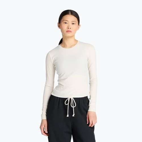 New Balance Micro-Rib Longsleeve donna bianco