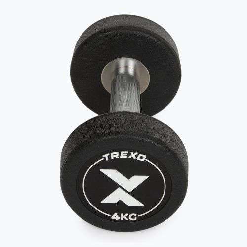Manubrio in ghisa rivestito in gomma XTREXO Pro 4 kg black