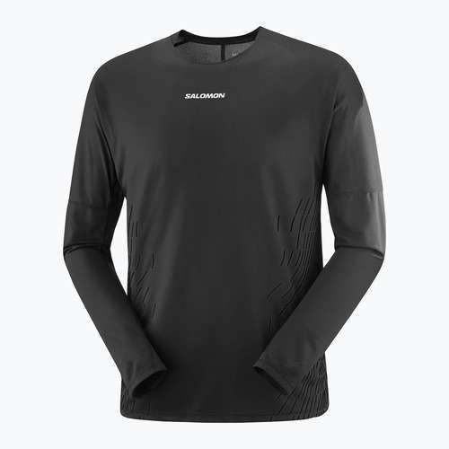 Maglia a maniche lunghe da corsa uomo Salomon Sense Aero GFX nero profondo