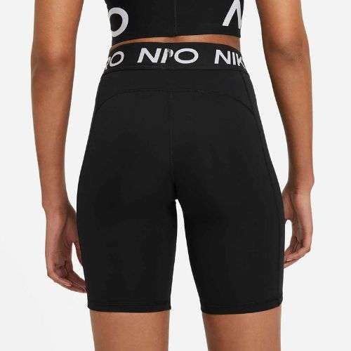 Pantaloncini da allenamento da donna Nike Pro 365 8" nero/bianco