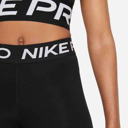 Pantaloncini da allenamento da donna Nike Pro 365 8" nero/bianco