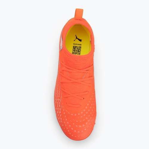 Scarpe da calcio PUMA Future 9 Match TT + Mid Jr glowing red/puma white/puma black/puma silver