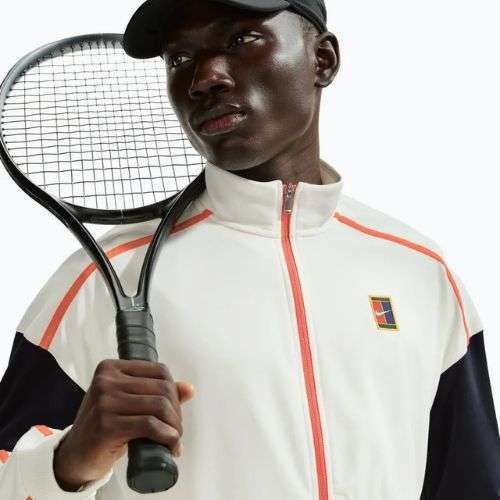 Felpa da tennis uomo Nike Court Heritage sail/turf orange