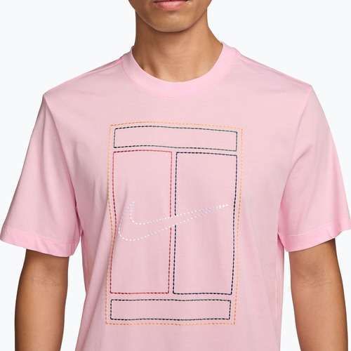T-shirt uomo Nike Court Heritage pink foam