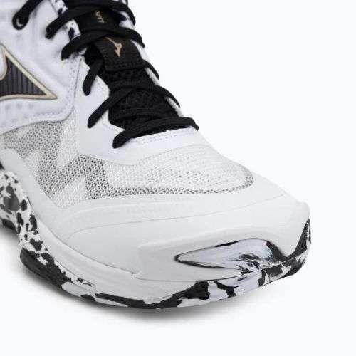 Scarpe da pallavolo Mizuno Wave Momentum Elite Mid white/black/gold
