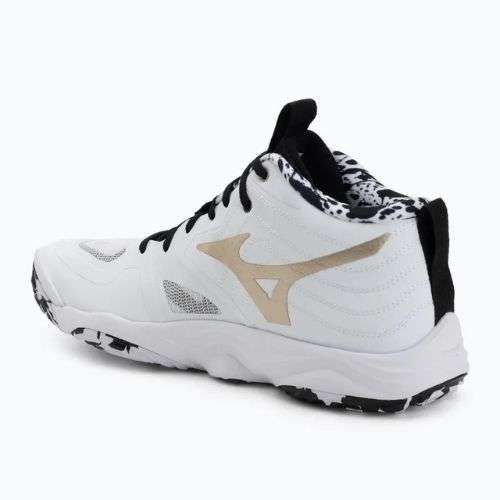 Scarpe da pallavolo Mizuno Wave Momentum Elite Mid white/black/gold
